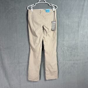 New Kuhl Cargo Beige Khaki Pants Women's 4 Spire Roll-Up Hiking Outdoor Mountain